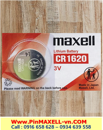 Maxell CR1620, Pin 3v lithium Maxell CR1620 Made in Japan (Vỉ 1 viên)